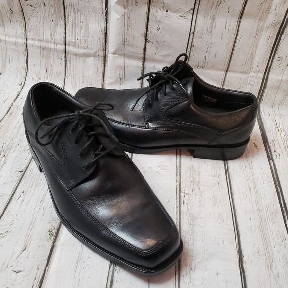 DOCKERS genuine leather men's dress laced  shoes size 8.5W - Picture 12 of 16